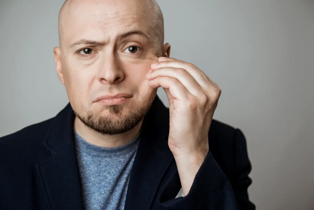 Man thinking of getting Botox for his dynamic wrinkles