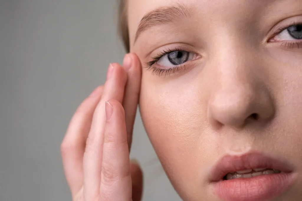 woman after botox