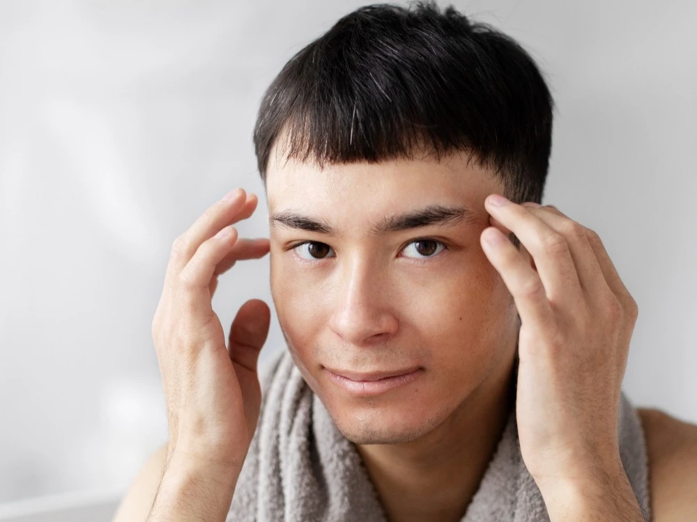 Man thinking of getting a Botox treatment