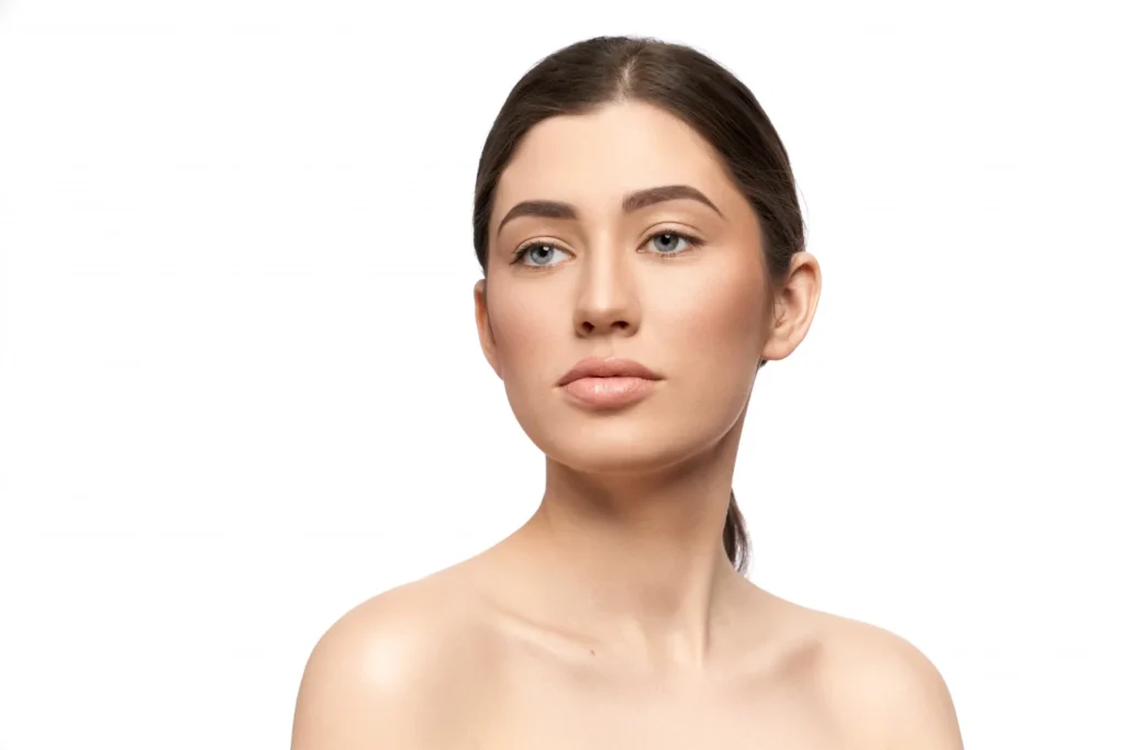 Woman looking flawless and beautiful after healing from her aesthetic plastic surgery