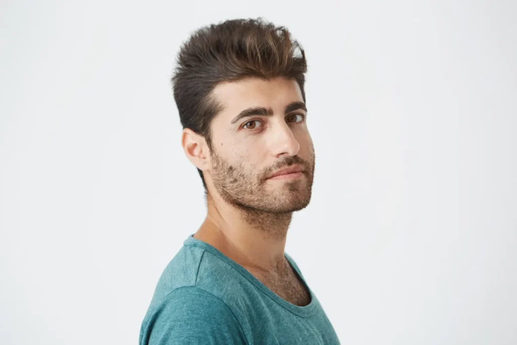 Side profile of man after getting FaceTite