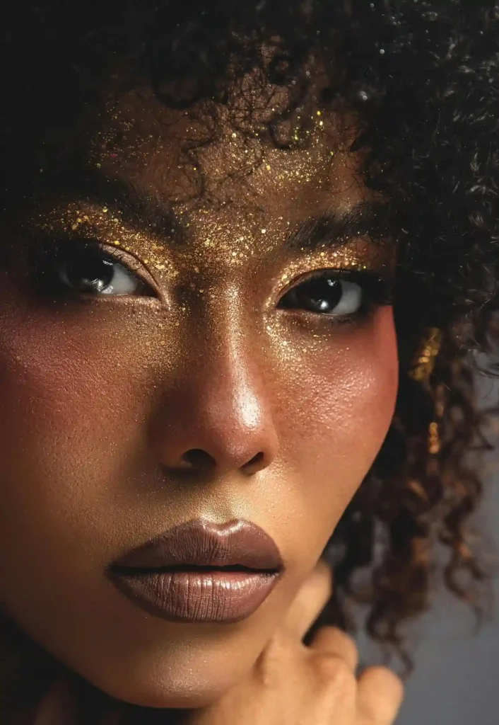 Portrait of woman looking fierce and beautiful after plastic surgery