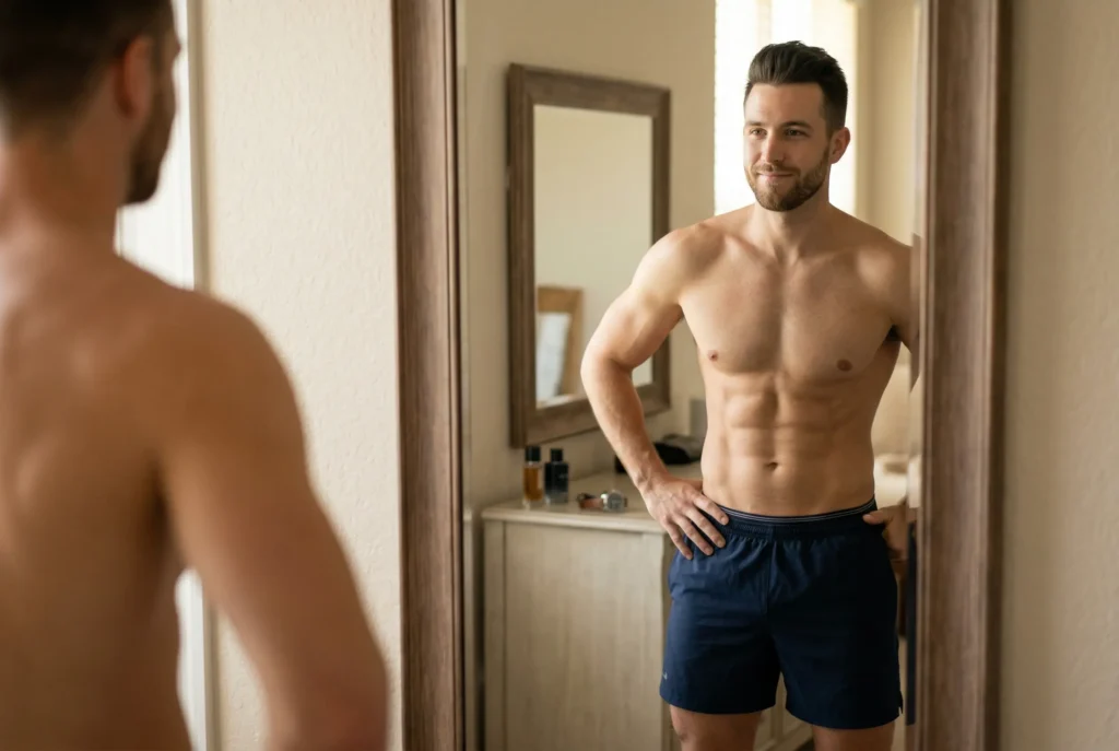 a man in the mirror