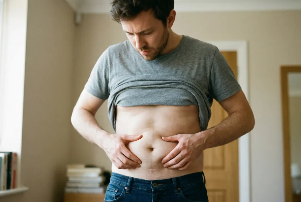 a man with belly fats