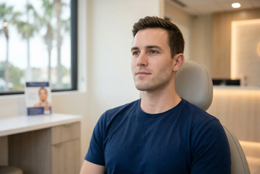 man at the clinic
