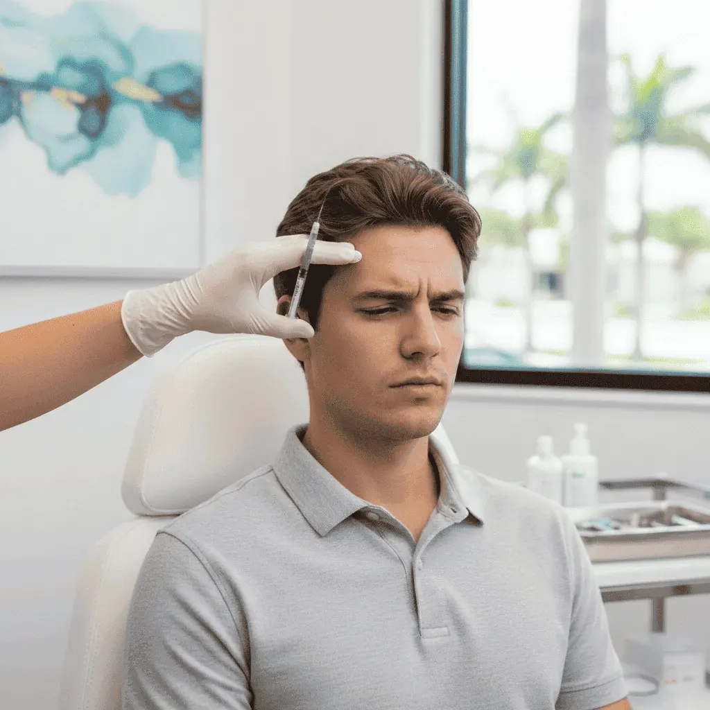 man getting Frown Lines Botox
