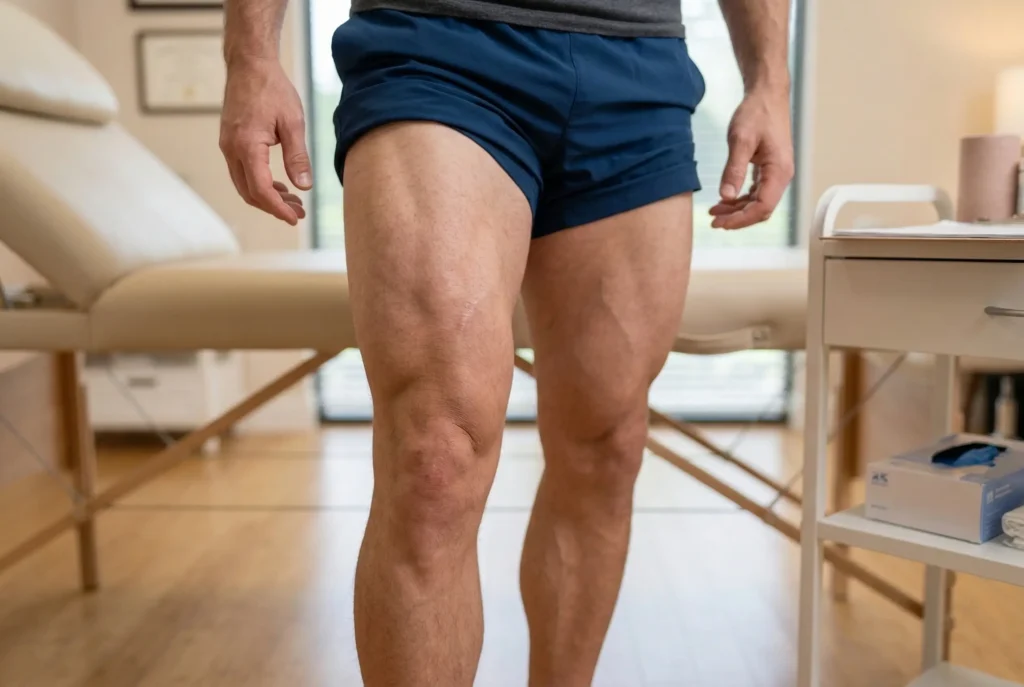 man toned thighs