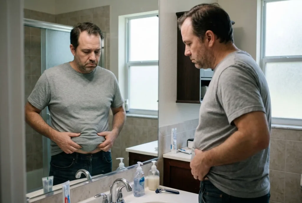man with big belly