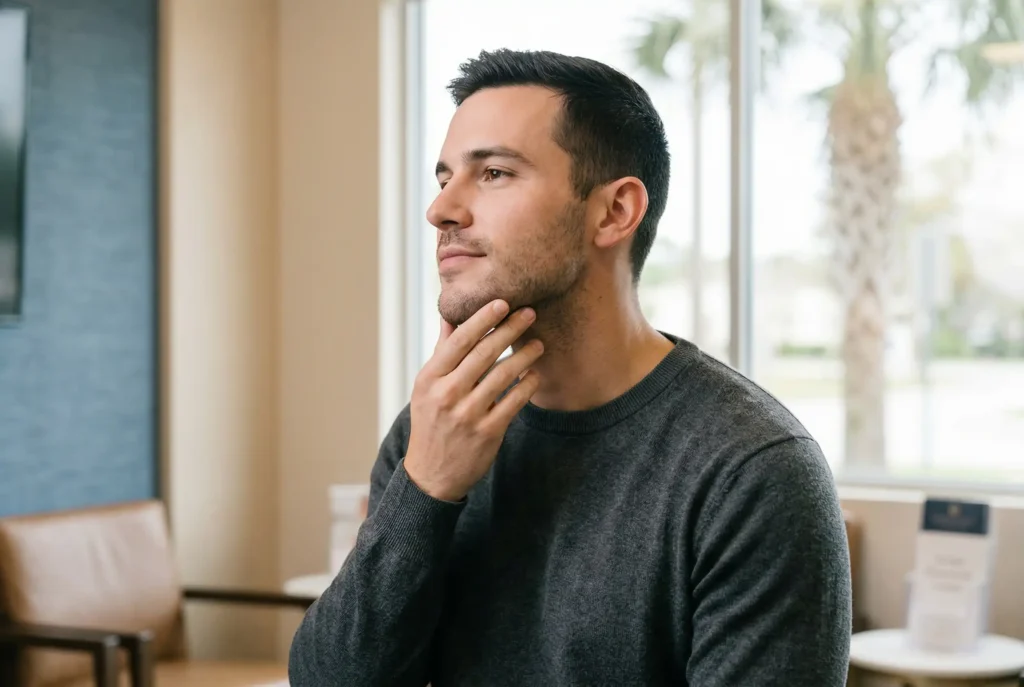 man with Facial Plastic Surgery