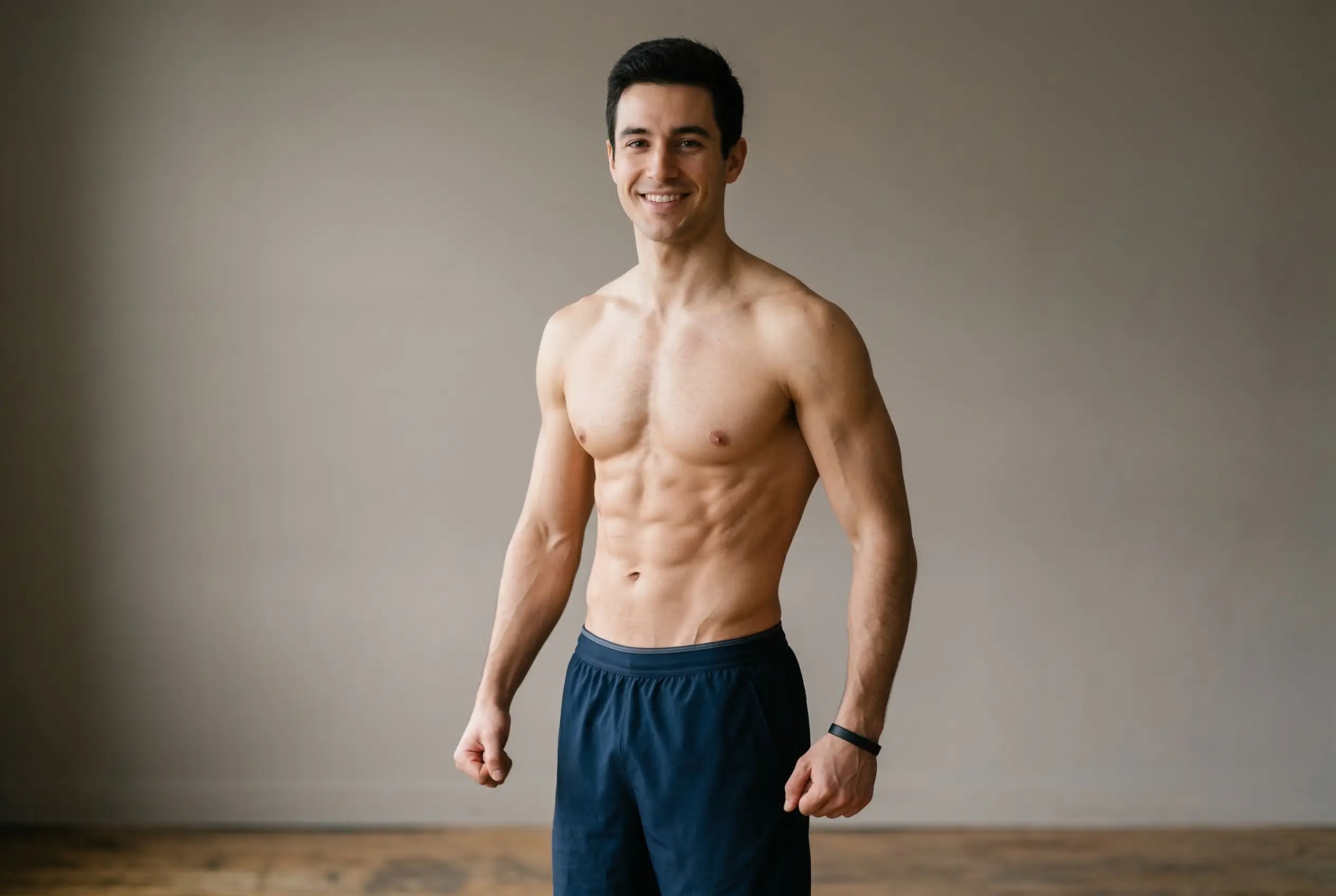 man with lipo belly