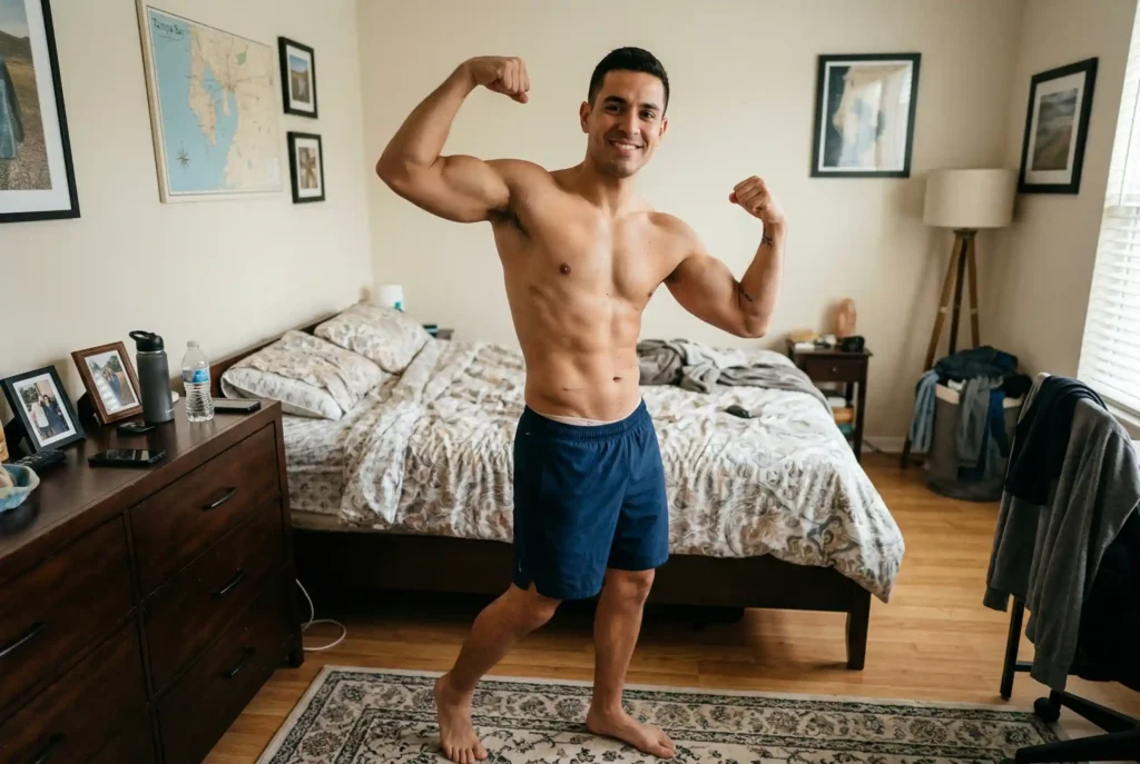 man with lipo body