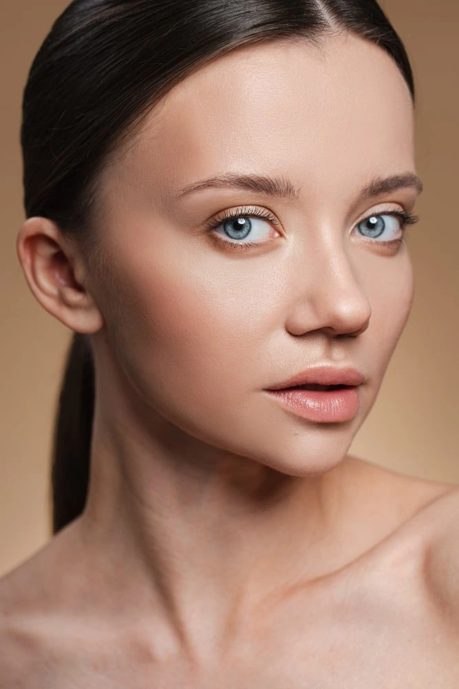 portrait of woman with facetite