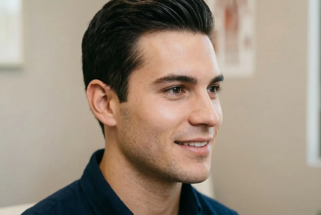 side view profile of a man