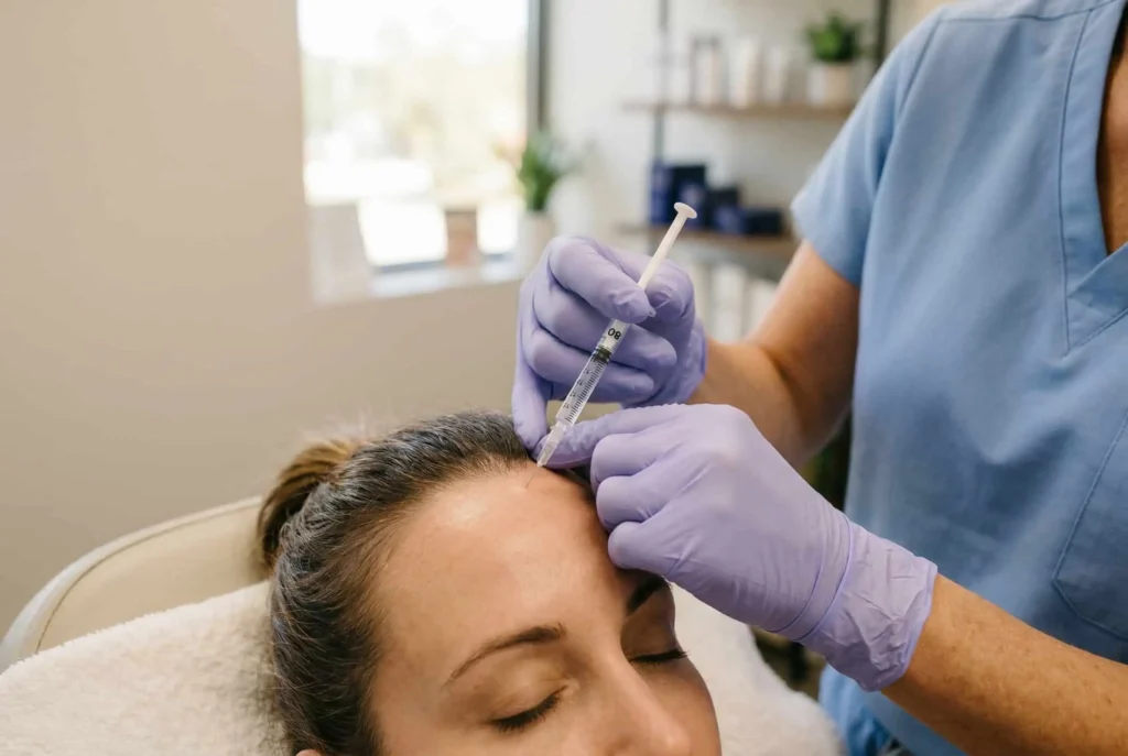 woman getting botox treatment