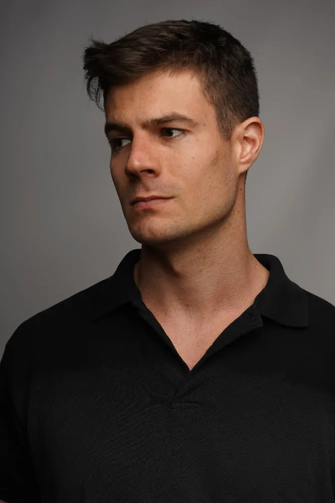 closeup portrait of an attractive male