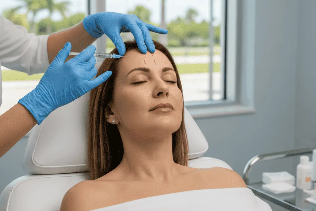 Woman receiving Botox