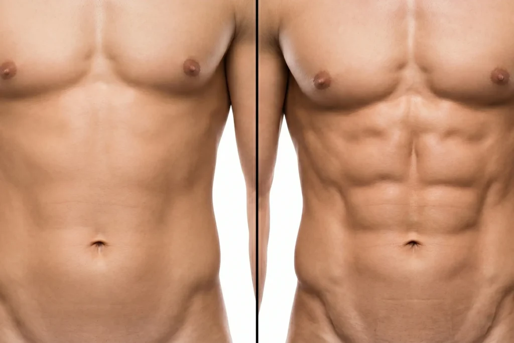 HD lipo vs traditional liposuction abdominal results comparison