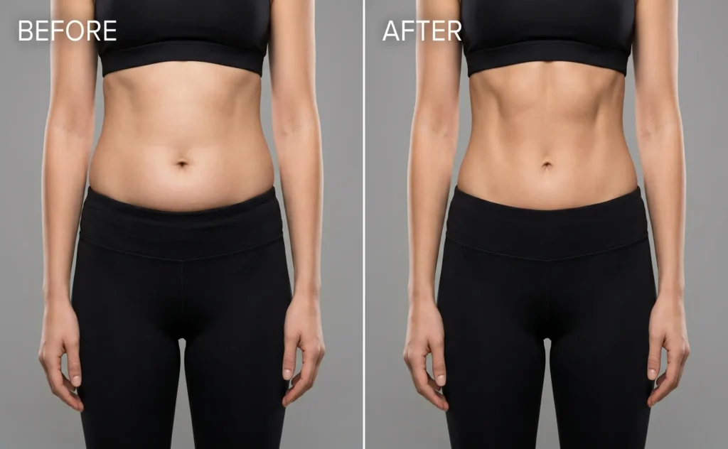 hd liposuction abdomen before after