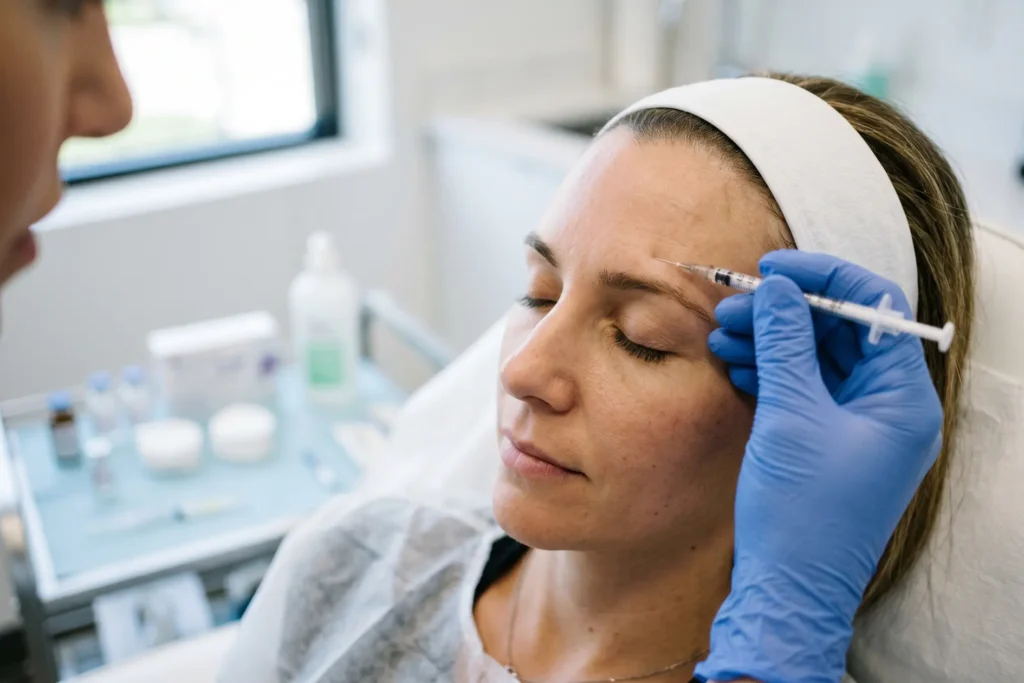 Patient receiving Botox injection before nighttime retinol questions arise