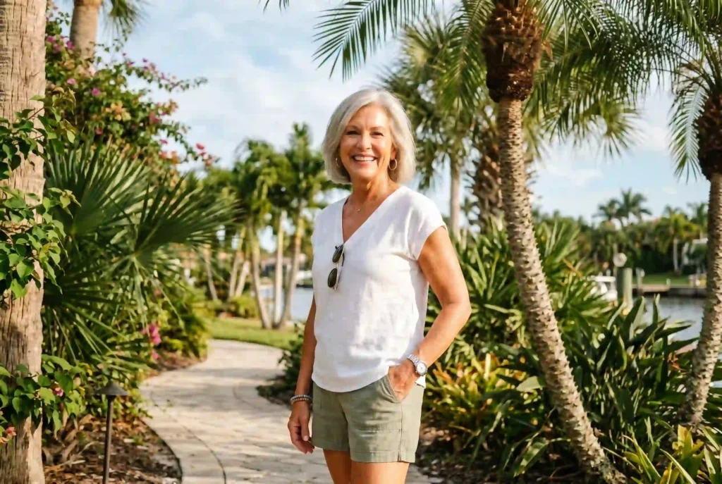Healthy older adult outdoors showing there is no upper age limit for plastic surgery