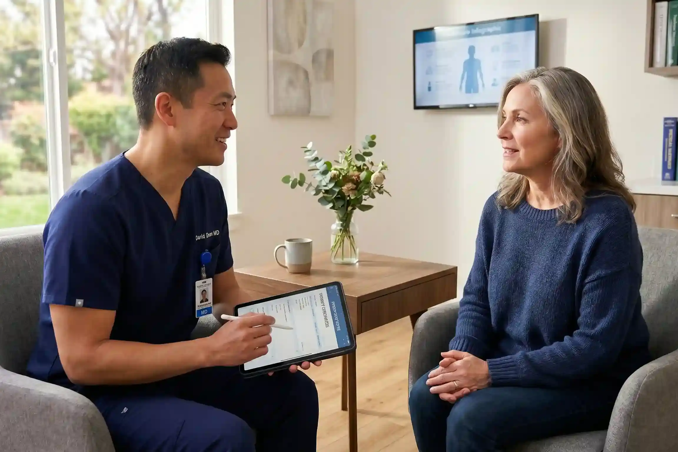 Patient discussing medications to avoid after PRP with a clinician in Tampa