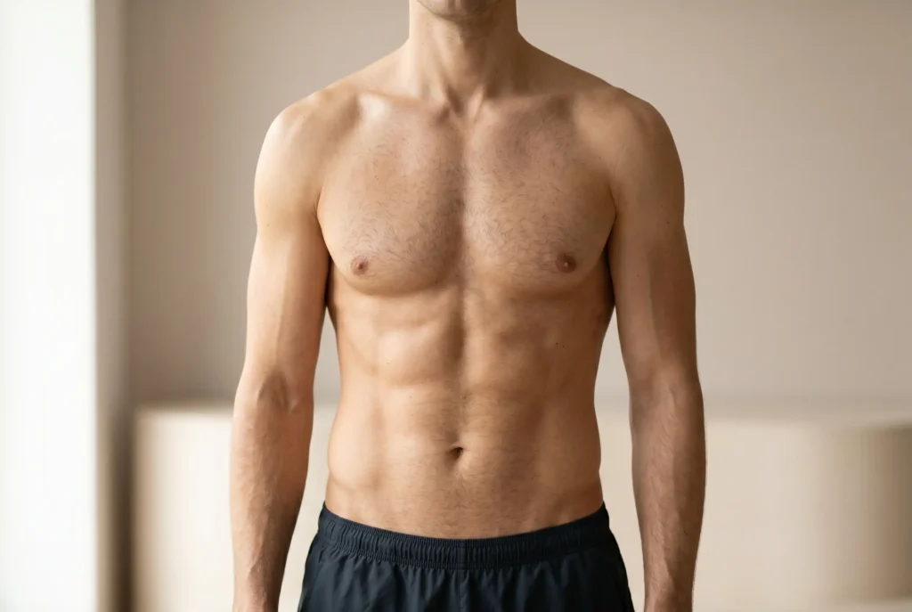 Athletic male torso after high-definition liposuction near Eastern Heights