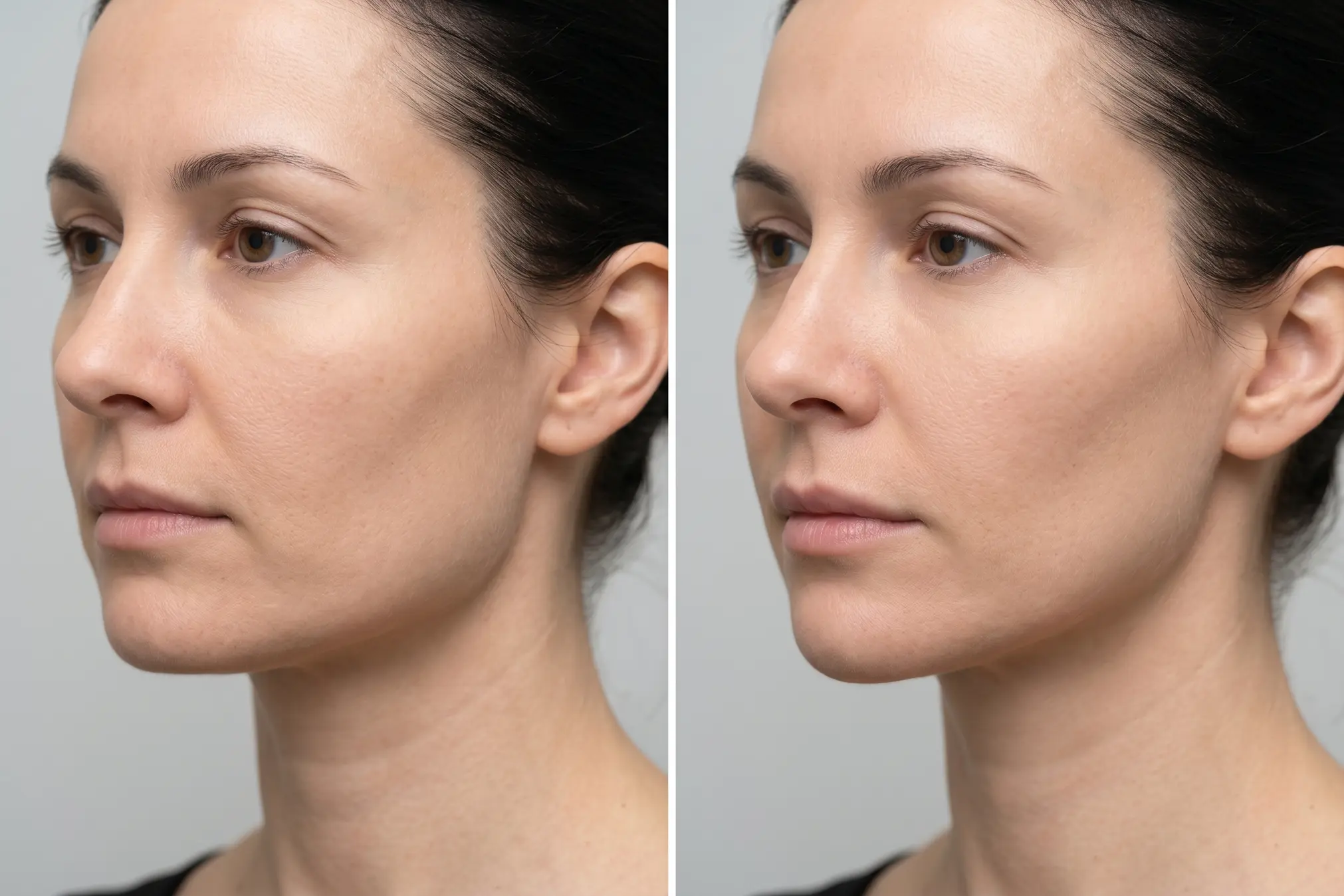 Before and after masseter Botox jaw slimming results in Tampa