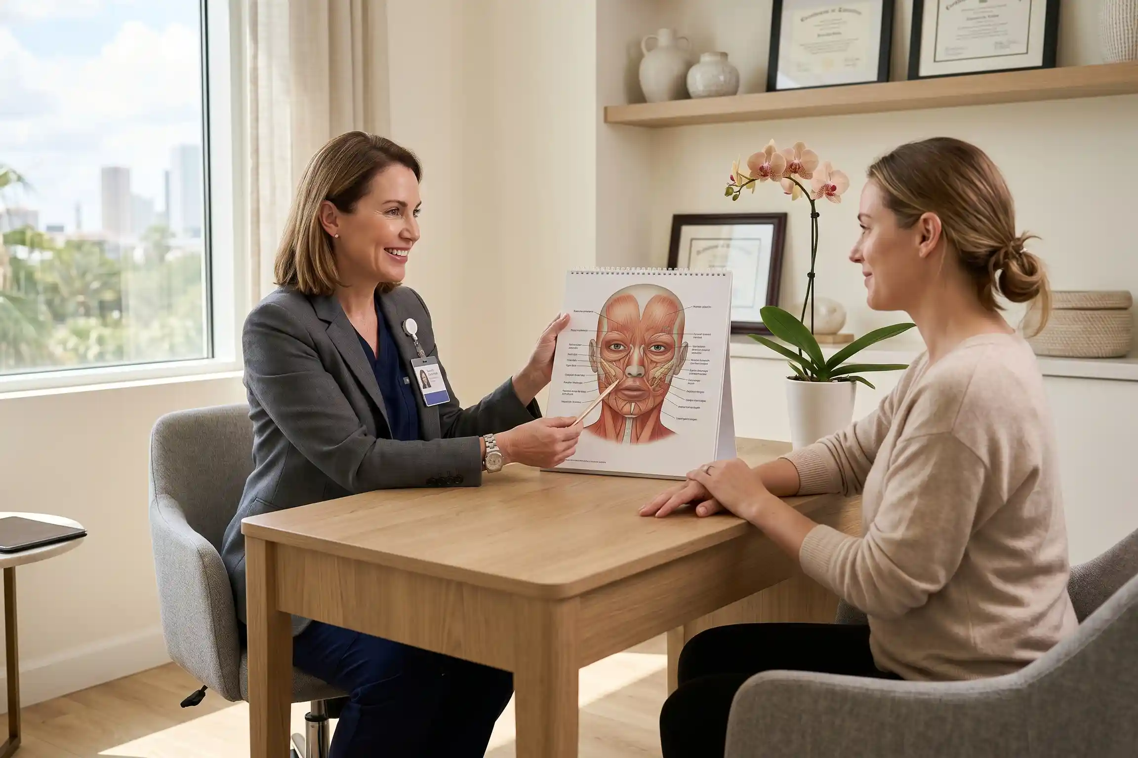 Tampa clinic consult about a heavy forehead after Botox treatment