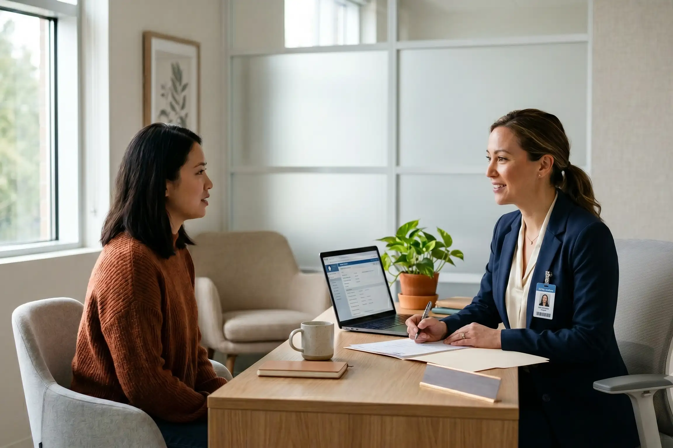 Clinician discussing KPV peptide safety with a patient at a Tampa regenerative medicine clinic