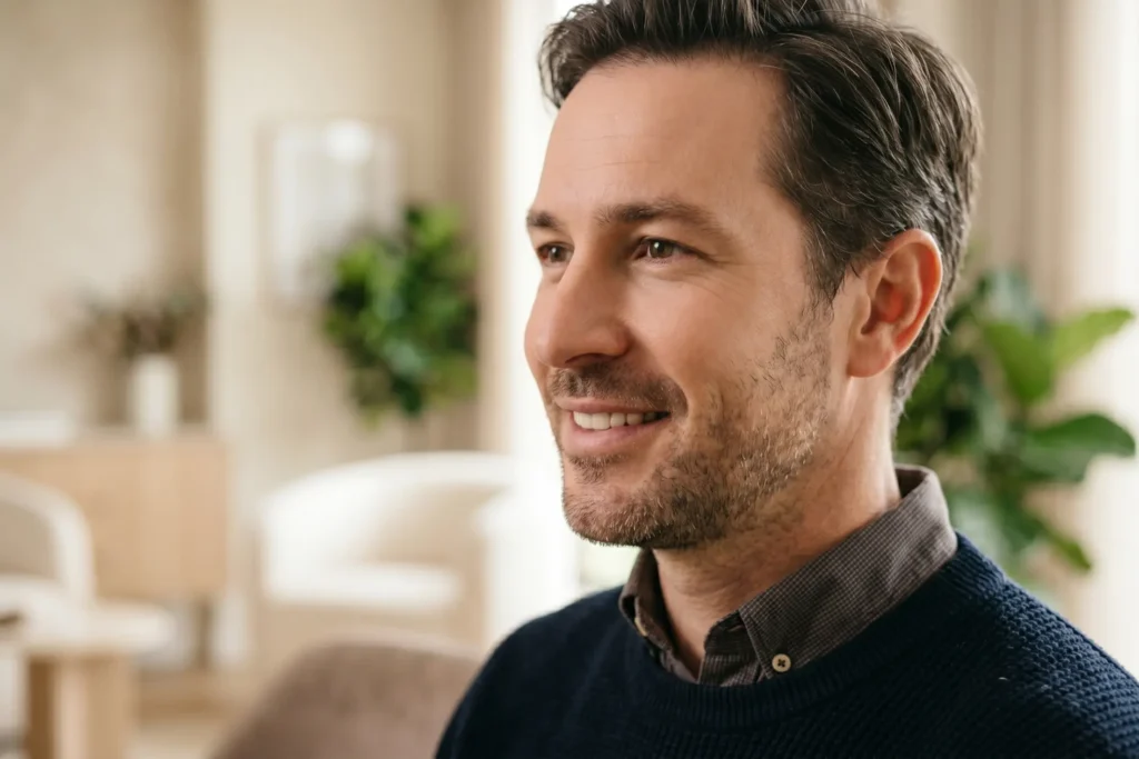 Man with refreshed natural skin after Botox near Florence Villa FL