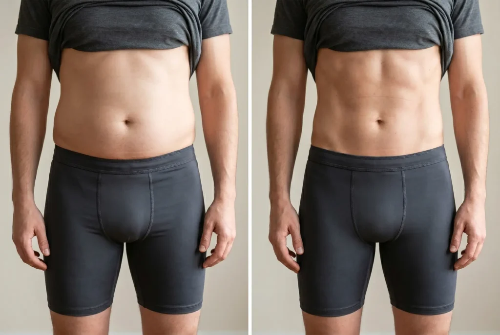 Toned midsection result after a tummy tuck at a Tampa clinic