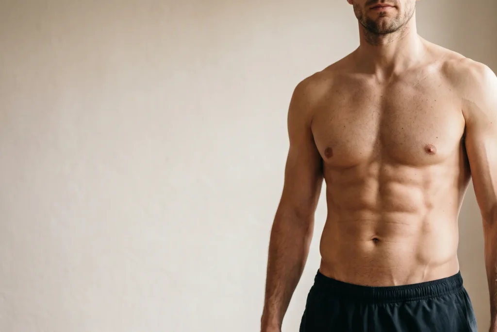 Athletic male torso with natural definition after HD liposuction in Fern Cliff, Tampa