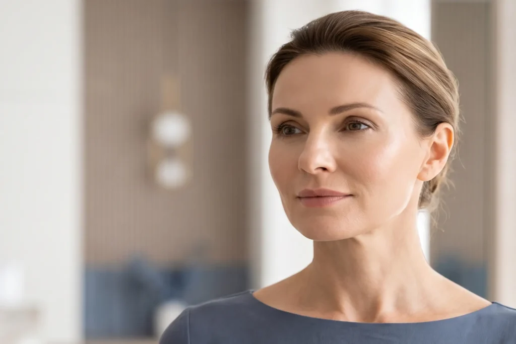 PDO thread lift in Grant Park: defined jawline and tighter neck on a confident patient