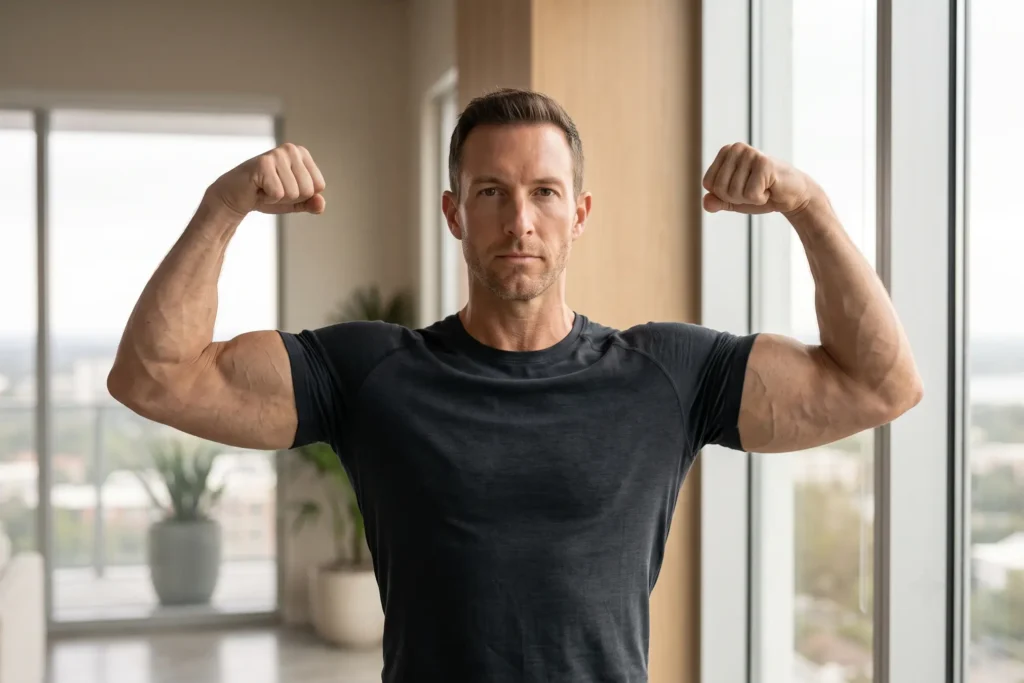Plastic surgery near Harvey Heights, Tampa, fit man after body contouring