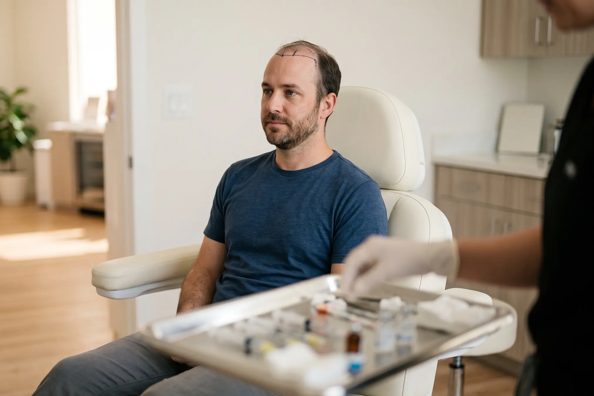 PRP hair treatment consultation at a Tampa regenerative medicine clinic