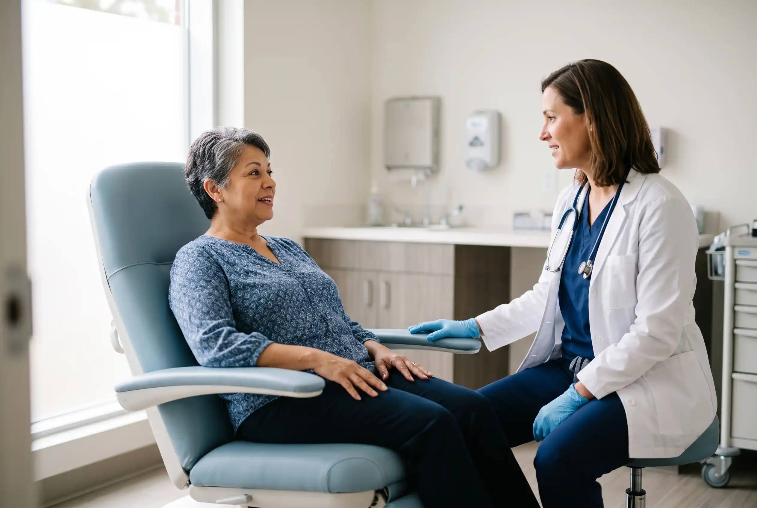 Patient awake and talking during a FaceTite appointment under local anesthesia