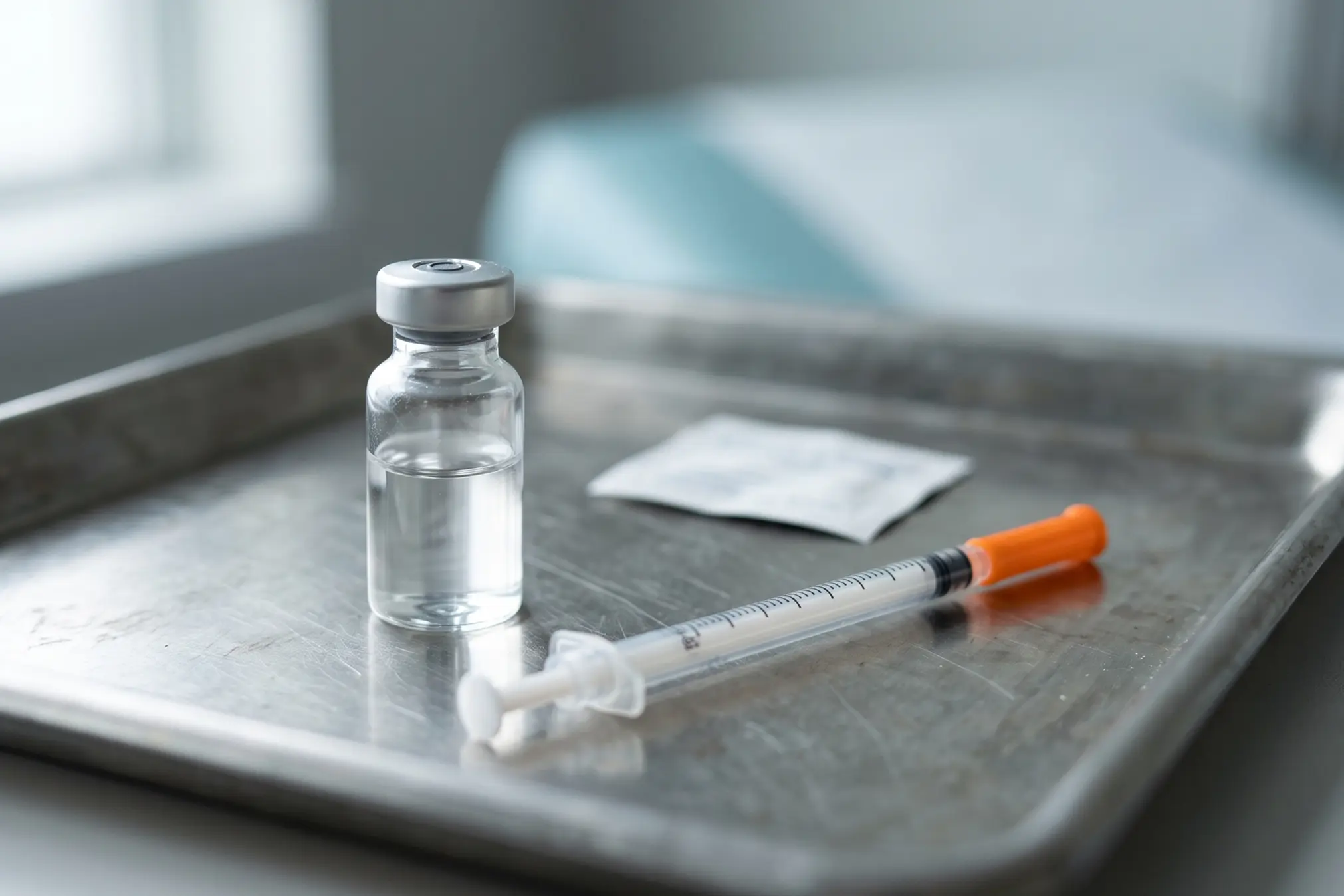 Clinical Ipamorelin vial and syringe prepared at a Tampa regenerative medicine clinic