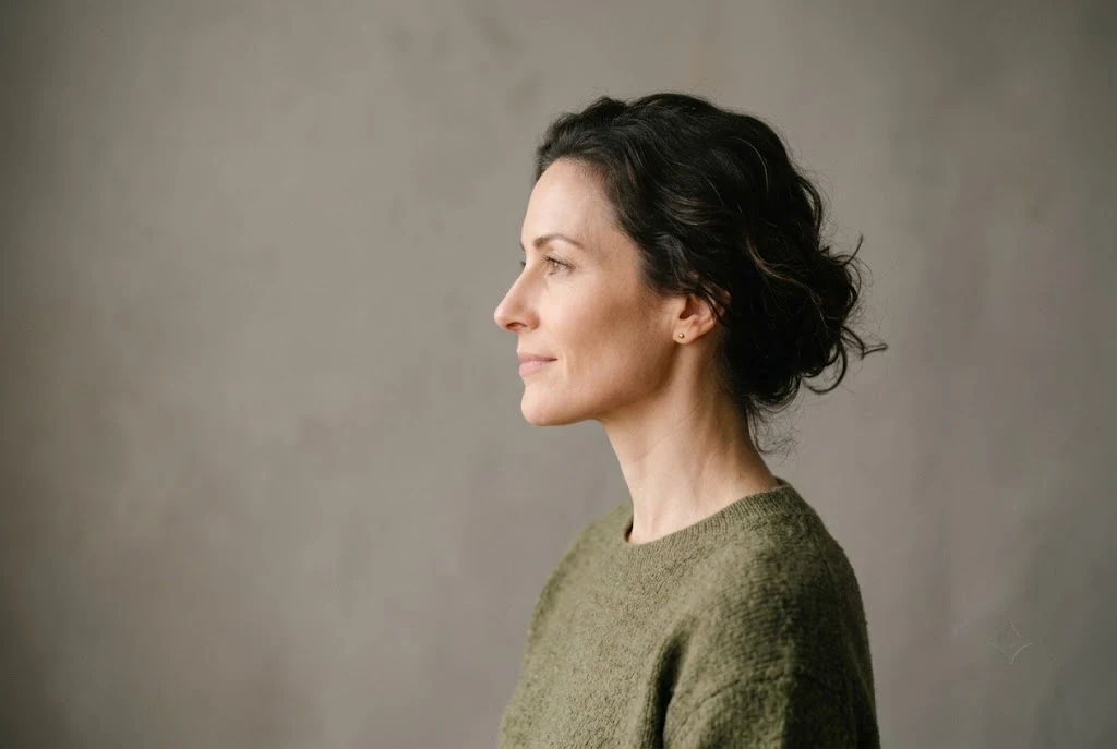 Side profile showing jawline definition, jawline fillers in Historic Hyde Park North