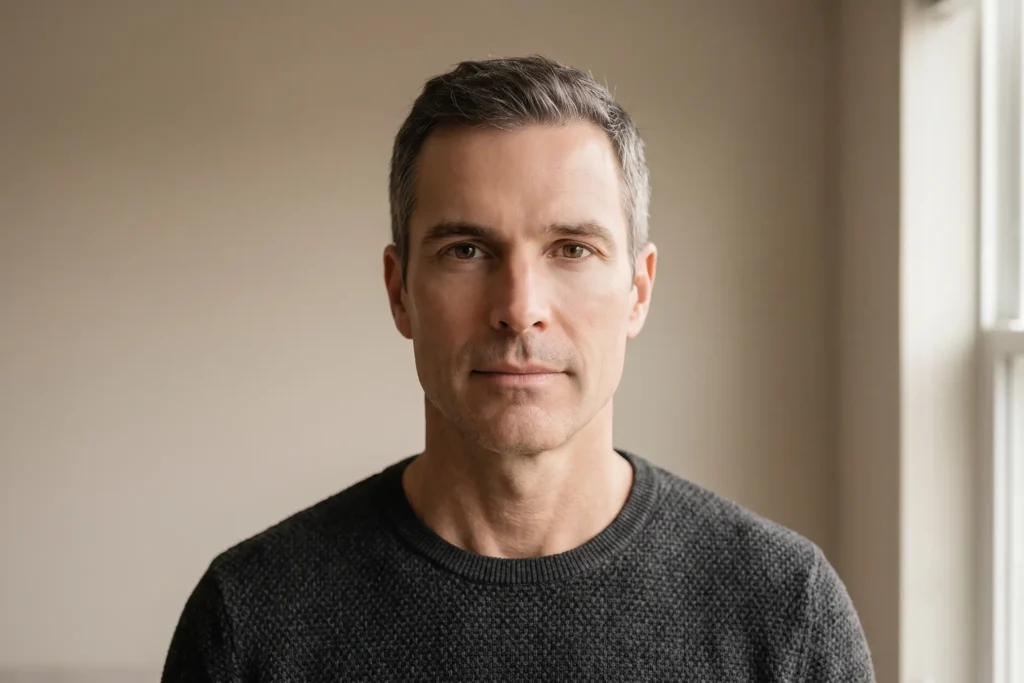 Man with a defined jawline after FaceTite in Hunter's Green, New Tampa