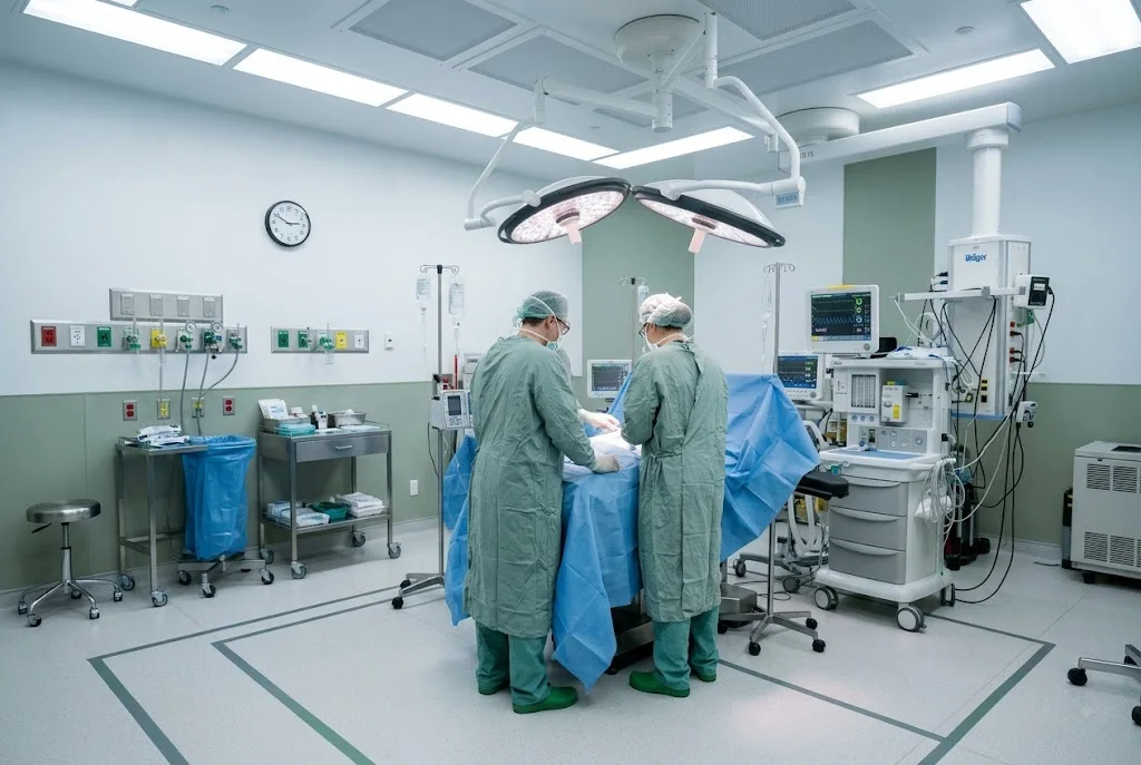 Quad A accredited operating room used for Palmetto Beach plastic surgery patients