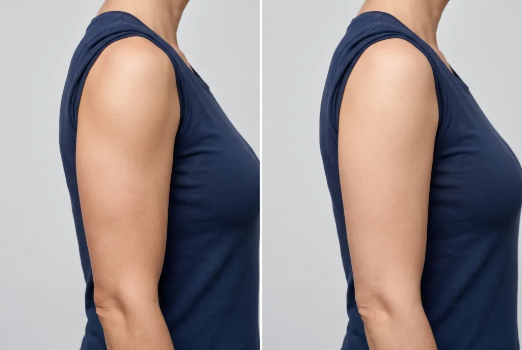 Subtle upper-arm change to expect from Barbie Arms Botox