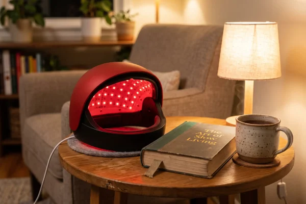 Home low-level laser therapy helmet used for hair loss treatment
