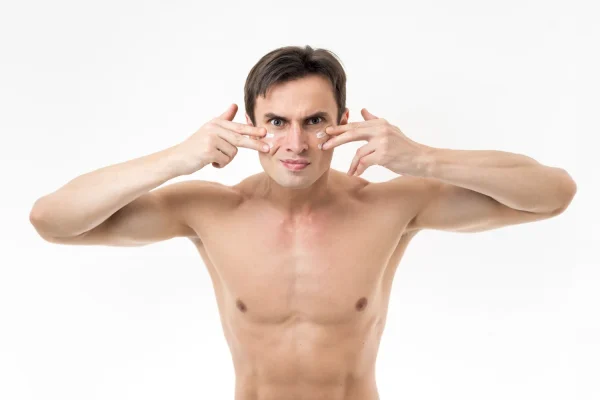Man prepping for his PDO thread lift reversal