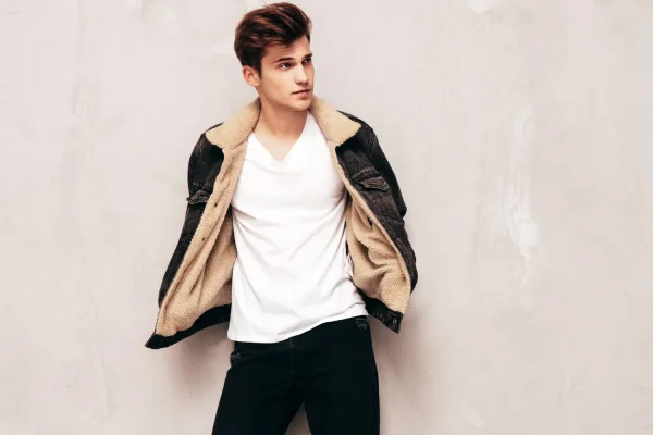 Man wearing jacket and looking handsome after Botox treatment