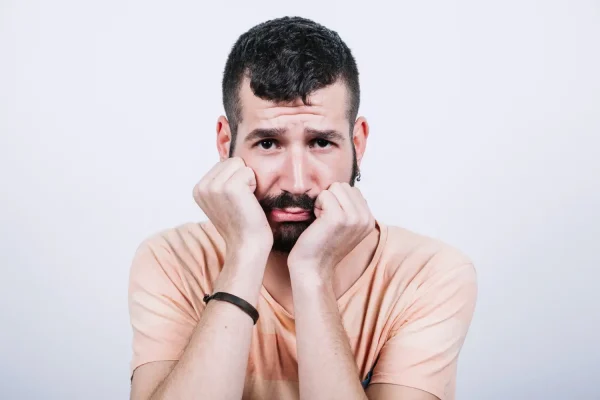 Man wondering if FaceTite procedure will hurt