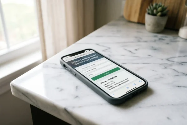 Verifying a plastic surgeon's board certification before booking