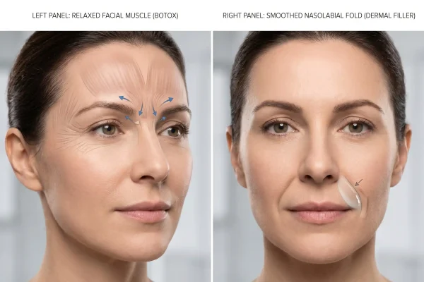 Comparison of Botox versus fillers for smile lines around the mouth