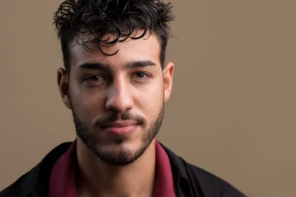 Man looking more sculpted and manly after getting jawline fillers