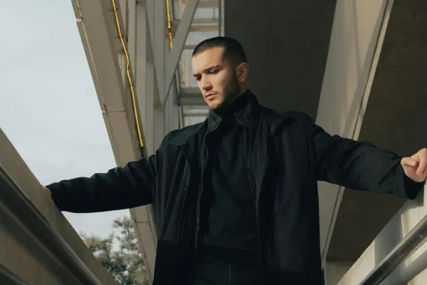 Man with chiseled jawline after FaceTite treatment