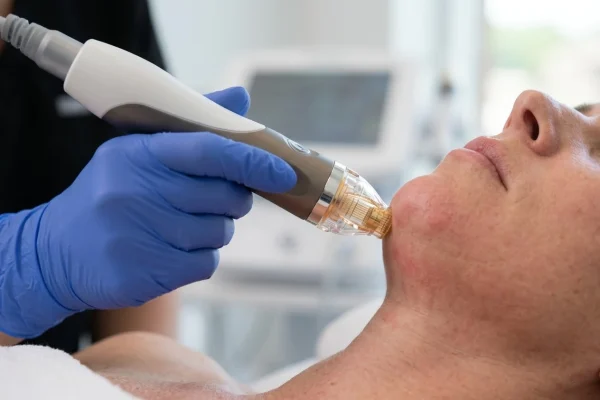 Radiofrequency microneedling on the neck for non-surgical skin tightening